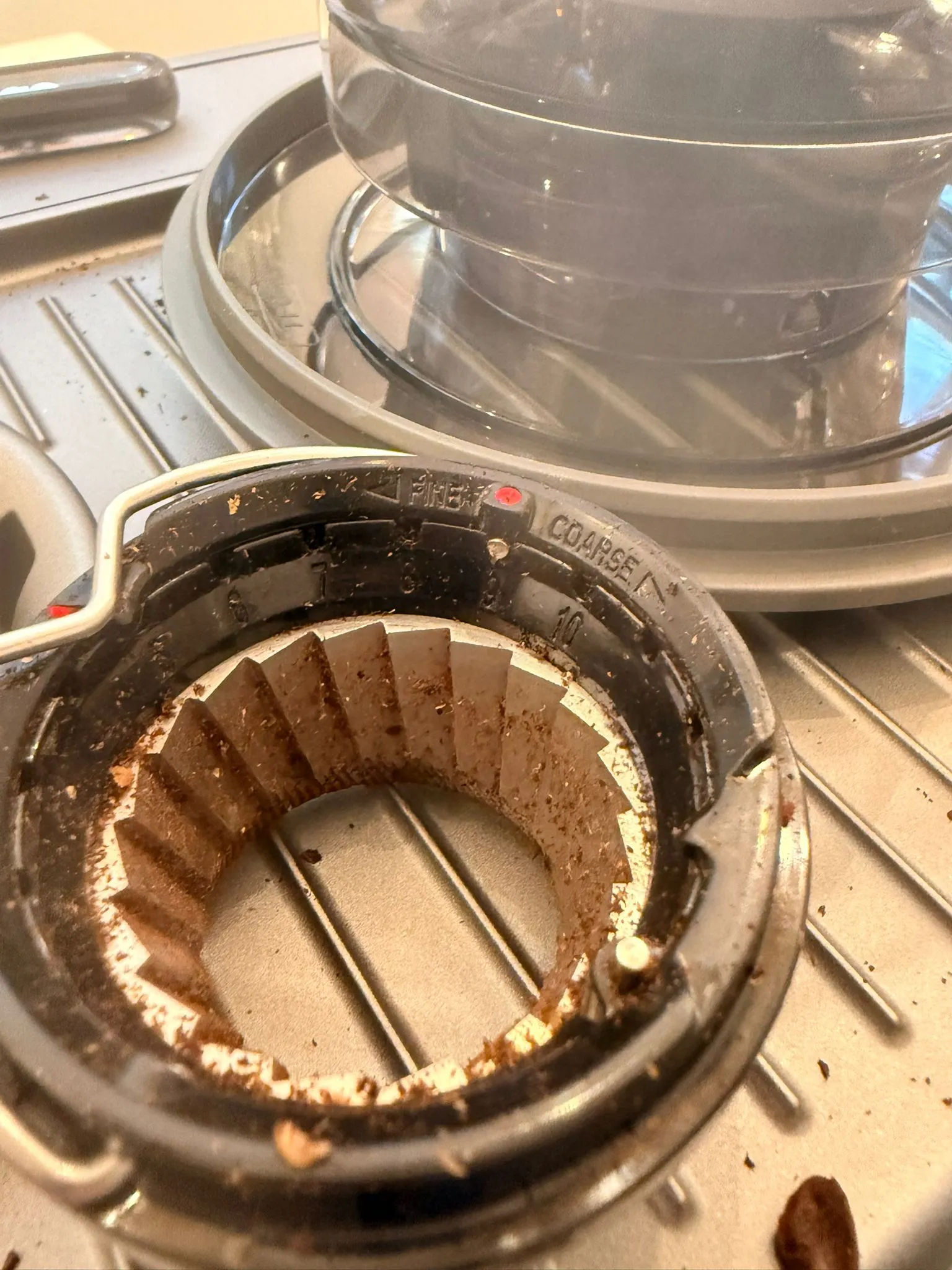 internal grinder close up